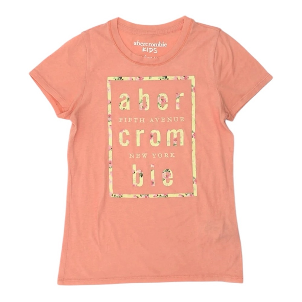 Abercrombie Kids Adventure Awaits  Floral Logo Graphic t-shirt Size Small 5/6